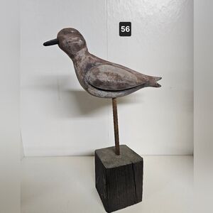 Wooden Shorebird on Stand